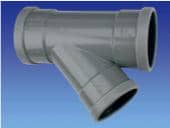 Push fit tee waste pipe